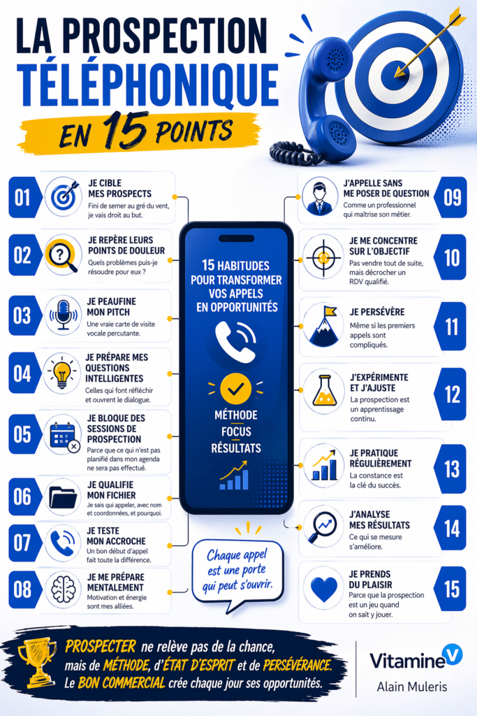 Infographie : la prospection téléphonique en 15 points